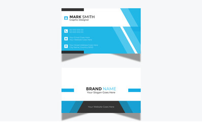 Professional business card template Creative and Modern Business Card Design Double-sided Horizontal Name card Simple and Clean Visiting Card Vector illustration .
