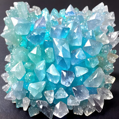 Gleaming Blue Gemstone Petal Jewelry