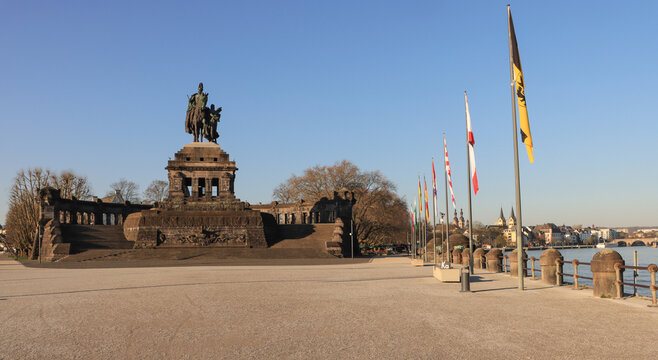 Am Deutschen Eck in Koblenz