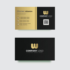 Naklejka na ściany i meble black and gold vector luxury business card template