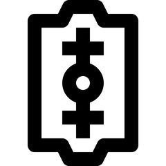 Obraz premium Razor blade black outline icon