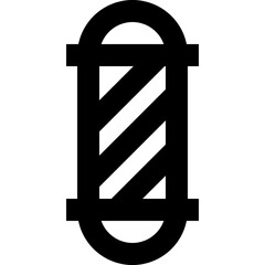 Barber pole black outline icon