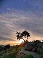 sunset in the mountains
