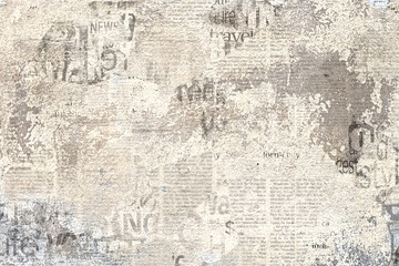 Newspaper paper grunge vintage old aged texture background - 599541711