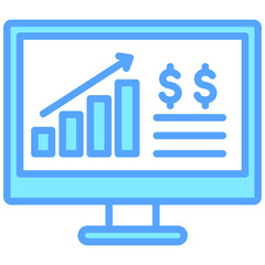 statistic report, business and finance icons.