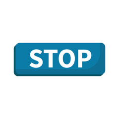 Stop Button In Blue Duo Tone Rectangle Shape
