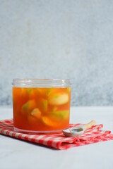 A jar of kedondong pickle 