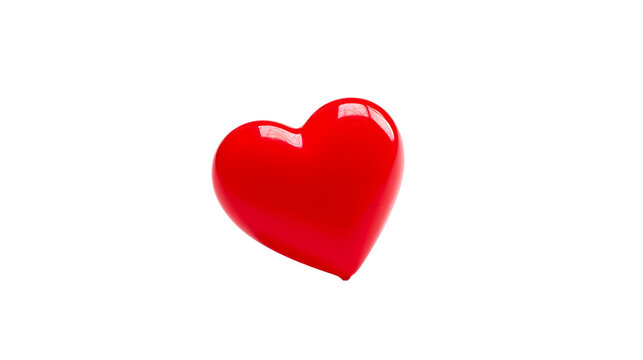 Red heart isolated transparent background png