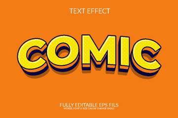 Comic 3D Style Editable Vector Text Effect