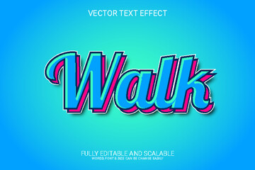 Walk 3D Style Editable Vector Text Effect