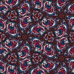 Fractal complex red patterns - Mandelbrot set detail, digital artwork for creative graphic