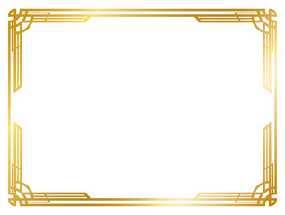 Decorative Art Deco frames collection vintage frame png transparent background