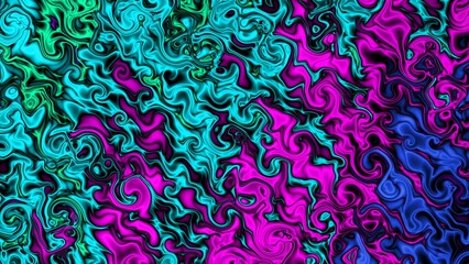 Fractal complex cyan pink patterns - Mandelbrot set detail, digital artwork for creative graphic