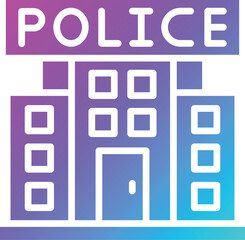 Police station Vector Icon Design Illustration