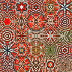 Fractal complex red patterns - Mandelbrot set detail, digital artwork for creative graphic