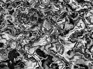 Fractal complex black white patterns - Mandelbrot set detail, digital artwork for creative graphic