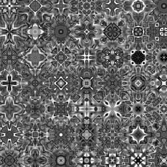 Fractal complex black white patterns - Mandelbrot set detail, digital artwork for creative graphic