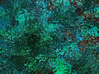 Fractal complex green patterns - Mandelbrot set detail, digital artwork for creative graphic