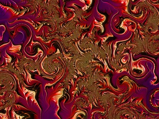 Fractal complex red patterns - Mandelbrot set detail, digital artwork for creative graphic