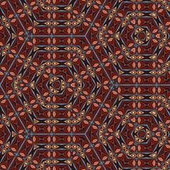 Fractal complex red patterns - Mandelbrot set detail, digital artwork for creative graphic - 599550130