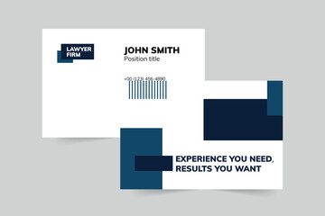 Law Firm business card template. A clean, modern, and high-quality design business card vector design. Editable and customize template business card