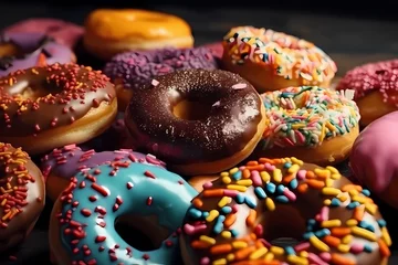 Fotobehang donuts with icing sugar © HejPrint