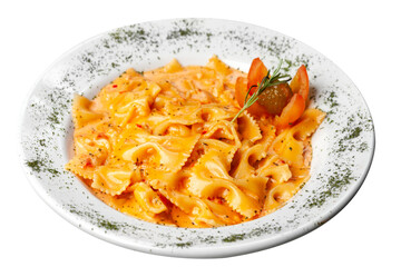 tie pasta in tomato sauce