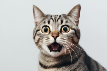 Fototapeta na wymiar a surprised cat portrait