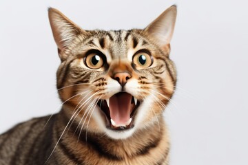Obraz premium a surprised cat portrait
