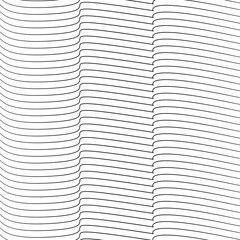 Black seamless wavy line pattern vector illustration