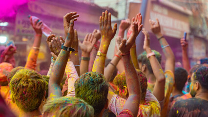 Holi celebration at Barsana Nandgaon, India