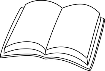 Back To School Open Book Doodle Hand drawn Illustration