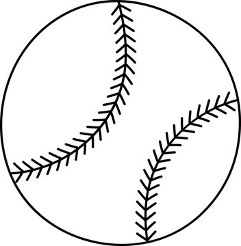 School Sport Baseball Ball Doodle Hand Drawn Illustration