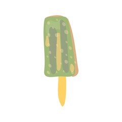 Ice cream in bright cartoon style. Icecream vector in nice colors isolated