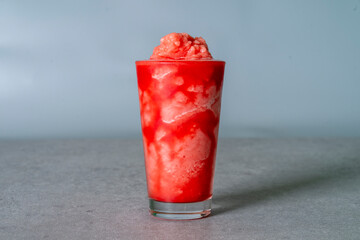 Korean food dish watermelon juice