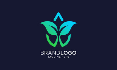 Water Drop and Leaf logo icon design
