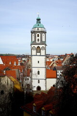 Blick zur Frauenkirche in Meissen, der Porzellanstadt