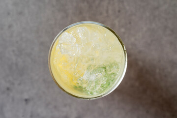 Korean food dish meal fresh lemonade