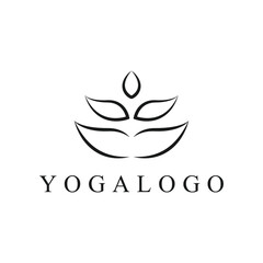 simple yoga logo design template