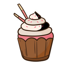 Party Sweets Food Hand Drawn_Cupcake