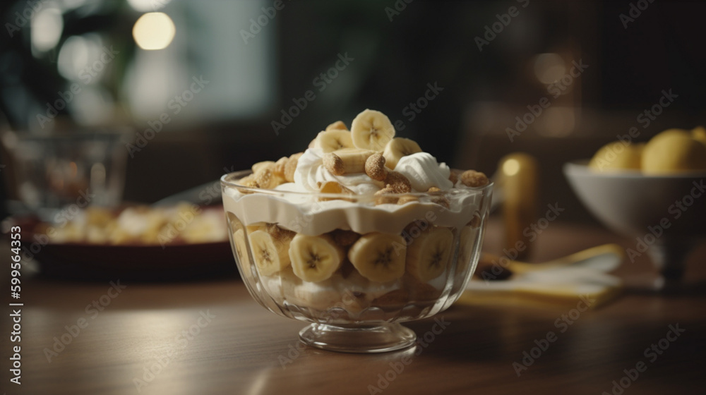 Sticker Banana pudding Generative AI 