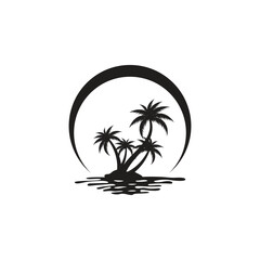 Fototapeta na wymiar palm beach logo