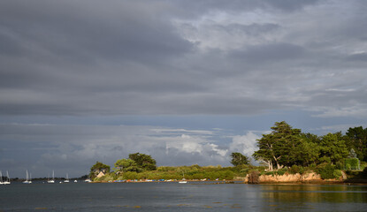 clouds over Morbihan gulf