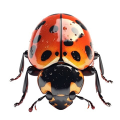 ladybug on white background