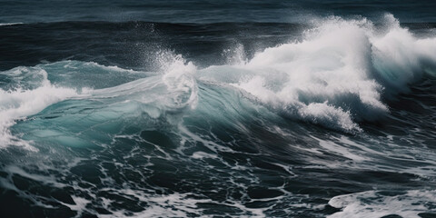 Obraz premium sea waves created with Generative AI technology