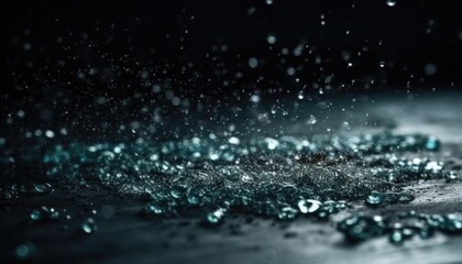 Obraz na płótnie Canvas Water Drops, Generative Ai