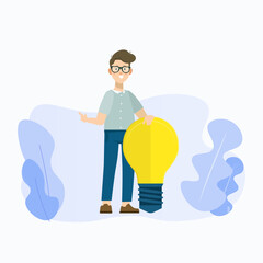 Business Marketing illustrations. Men taking part in business activities. Trendy vector style isolated in white background.