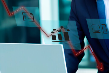 Global financial crisis. Crash economic and banking. Depression economic concept