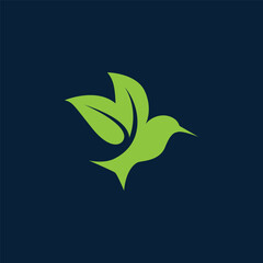 Nature bird logo design template