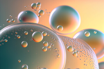 abstract liquid bubbles created with Generative AI technology
